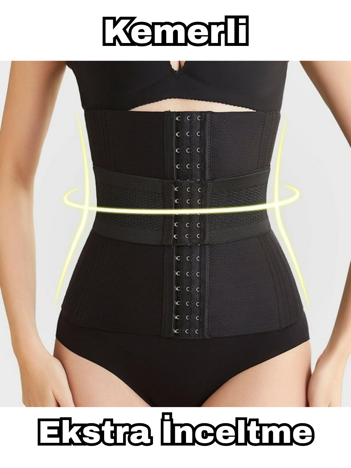 Agraflı Sıkılaştırıcı Kum Saati Korsesi